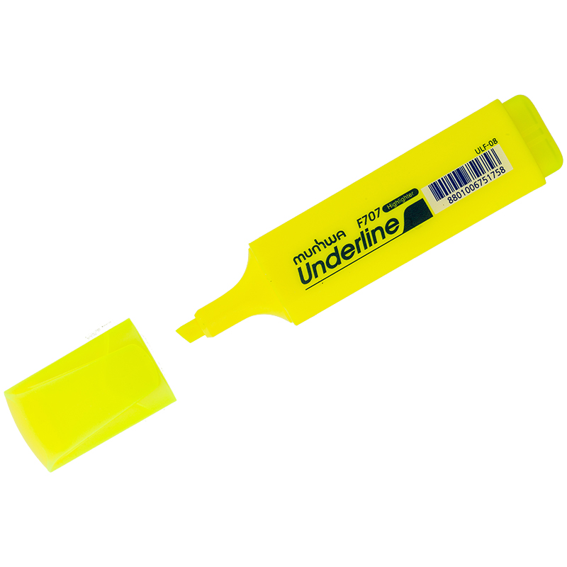 Текстовыделитель MunHwa UnderLine, 1-5 мм, желтый
