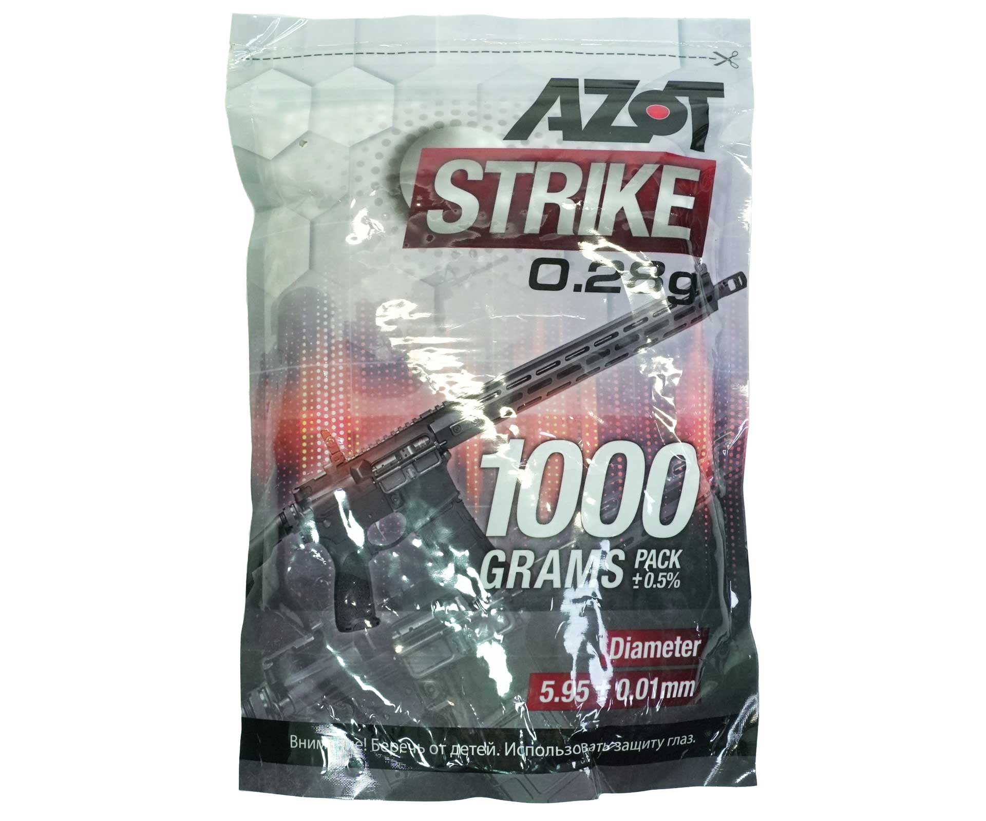 

Шары для страйкбола Azot Strike 0,28 г, 3500 штук (1 кг, белые), Белый