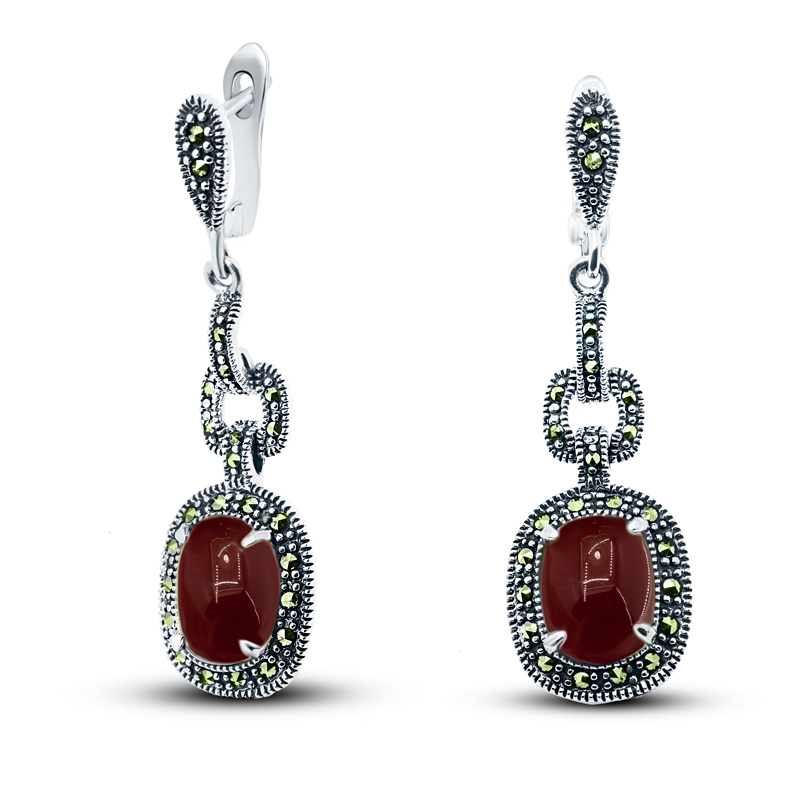 

Серьги из серебра с агатом Silver Wings 220628d-39, 220628d-39