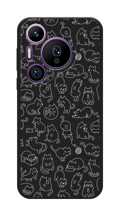 

Чехол Awog на Huawei Pura 70 Pro/70 Pro Plus "Шкодливые котики", Прозрачный;бежевый, 6124452-1