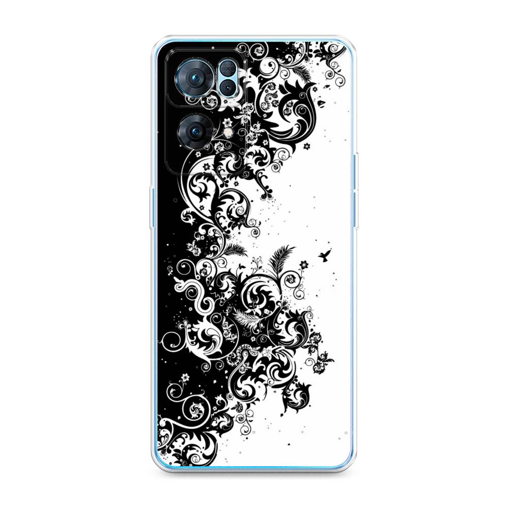 

Чехол на Oppo Reno 7 Pro "Черно белый узор", Белый;черный;серый, 258250-3
