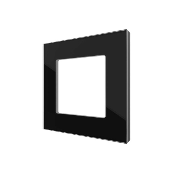 Однопостовая рамка CGSS стеклянная, черная Эстетика GL-P101-BCG главдор рамка номерного знака gl 70 с защелкой книжка черная 49842
