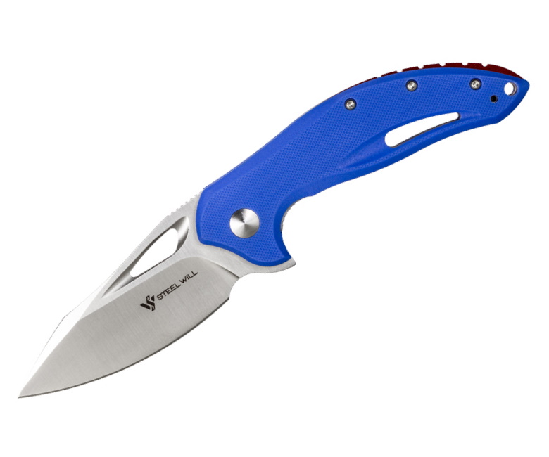 фото Нож складной steel will f73-14 screamer (синяя рукоять)