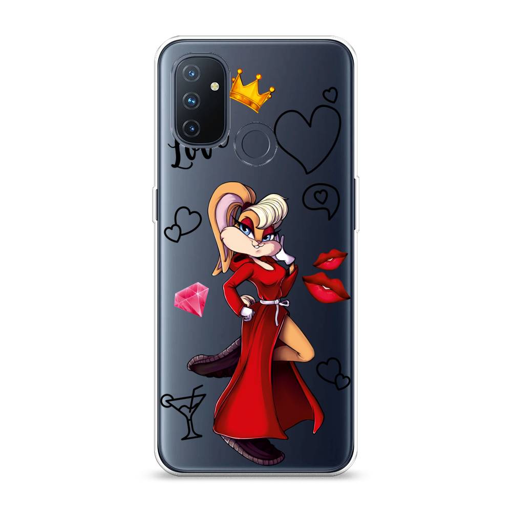 

Чехол на OnePlus Nord N100 "Rich Lola Bunny", Красный;бежевый;оранжевый, 152450-6