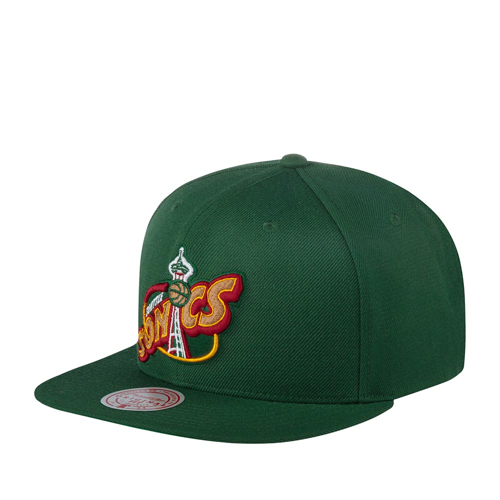 Бейсболка унисекс Mitchell&Ness HHSS3258-SSUYYPPPGREN Seattle Supersonics NBA зеленая