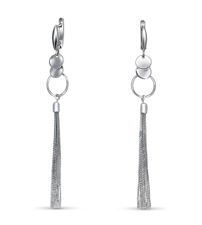 фото Серьги подвески из серебра silver wings 02fye9152-113