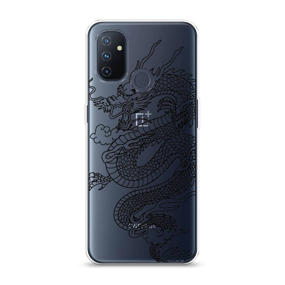 

Чехол на OnePlus Nord N100 "Большой китайский дракон", Черный;серый, 152450-1