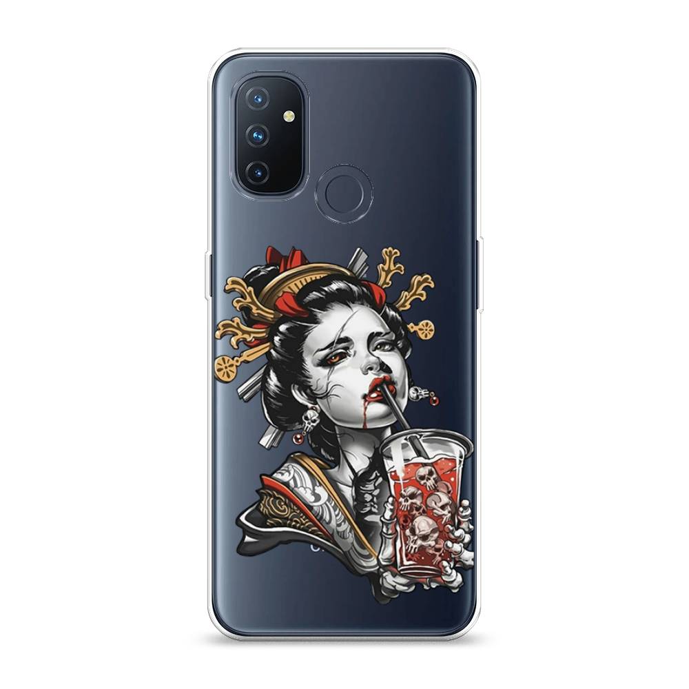 

Чехол на OnePlus Nord N100 "Опасная гейша", Красный;черный;серый, 152450-4