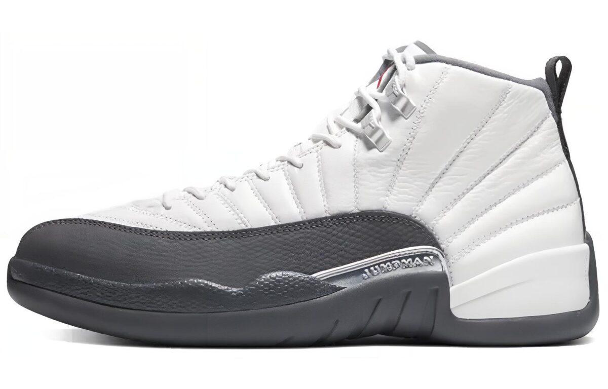 

Кроссовки унисекс Jordan Air Jordan 12 Retro Dark Grey белые 45 EU, Белый, Air Jordan 12 Retro Dark Grey