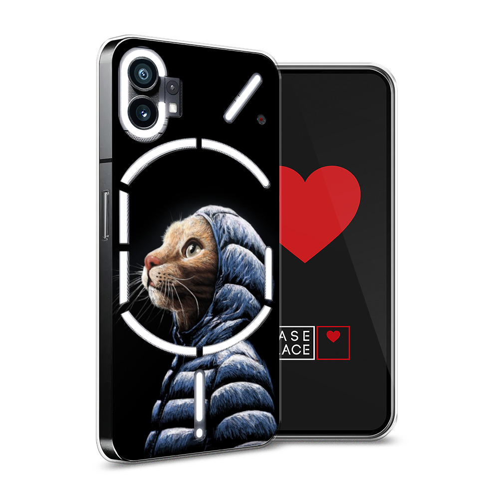 

Силиконовый чехол Awog "Кот в капюшоне" для Nothing Phone 1, Черный, 3300150-2