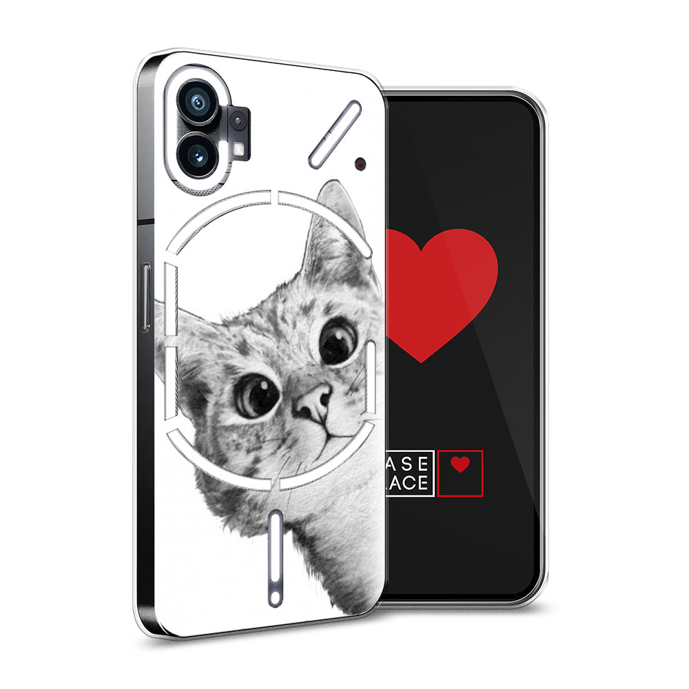 

Силиконовый чехол Awog "Кот рисунок черно-белый" для Nothing Phone 1, 3300150-1