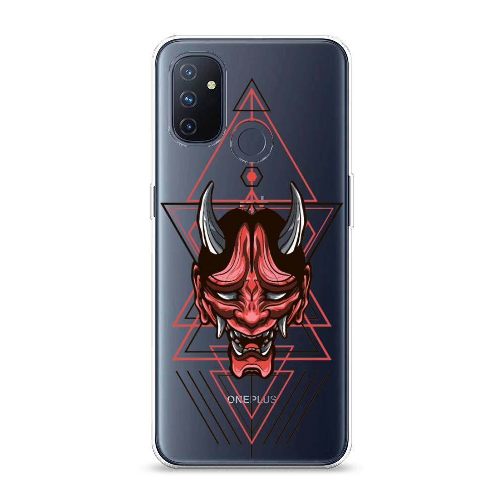 

Чехол на OnePlus Nord N100 "Hanya Oni mask", Серый;красный;черный, 152450-4