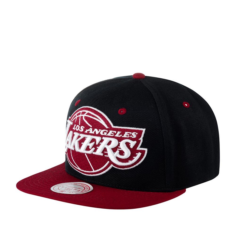 Бейсболка унисекс MITCHELL NESS 6HSSBC20100-LALBLCK Los Angeles Lakers NBA черная/бордовая