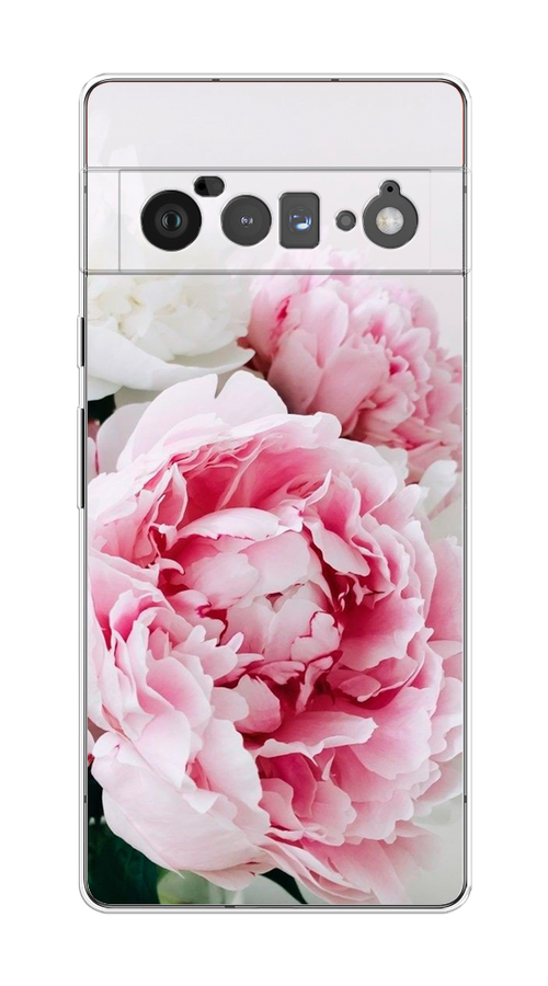 

Чехол на Google Pixel 6 Pro "Розовые и белые пионы", Розовый;белый, 270950-2