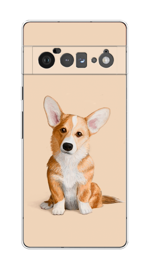 

Чехол на Google Pixel 6 Pro "Грустный Корги", Коричневый;бежевый, 270950-1