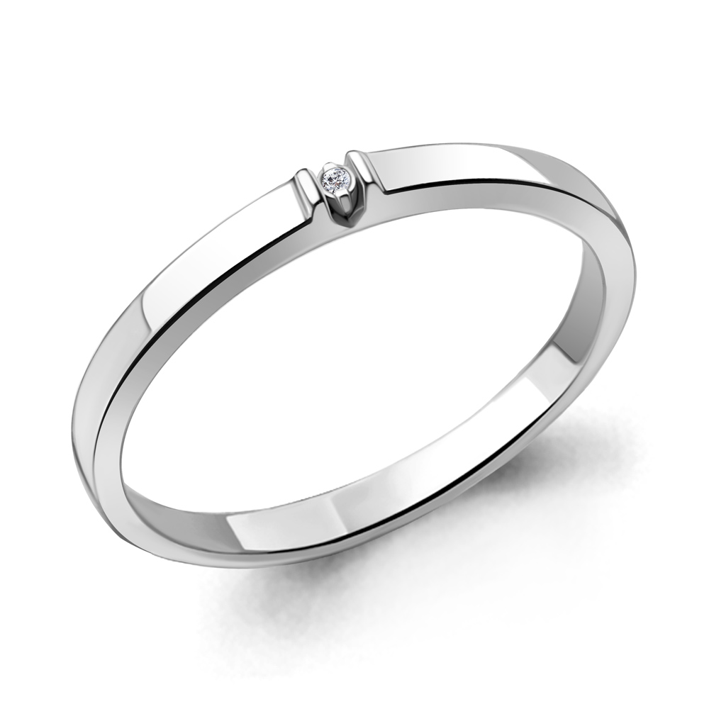 

Кольцо из серебра с бриллиантом Aquamarine Aquamarine 060122_925_р р. 18, 060122_925_р