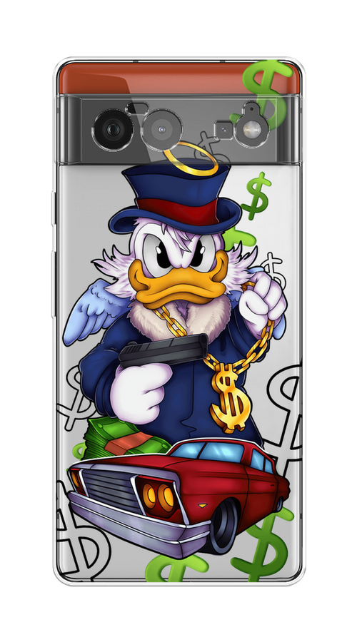 

Чехол на Google Pixel 6 "Scrooge McDuck with a Gold Chain", Красный;синий;белый, 270850-6
