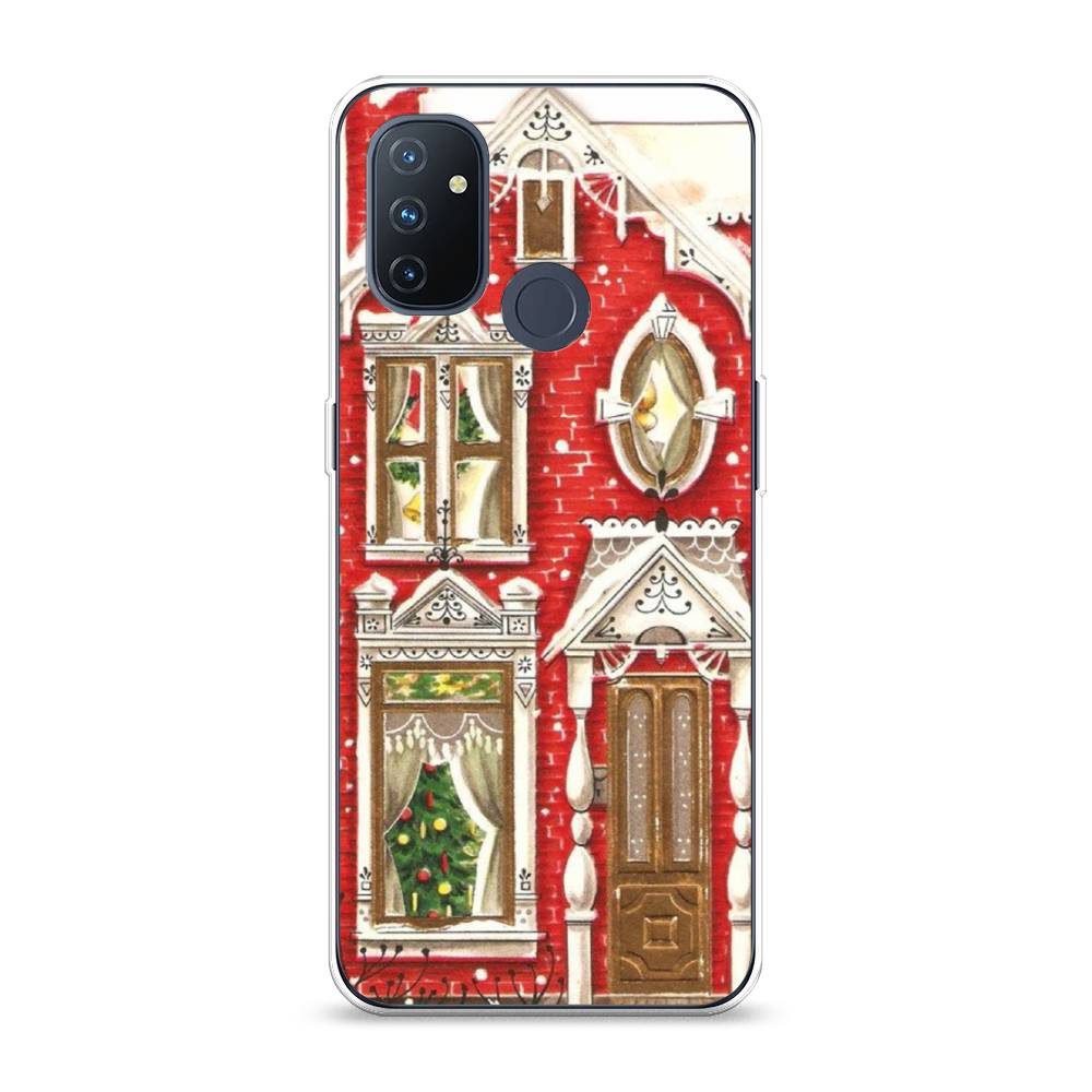 

Чехол на OnePlus Nord N100 "Пряничный домик", Белый;красный;зеленый, 152450-5