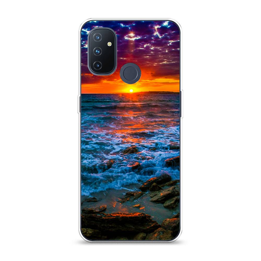

Чехол на OnePlus Nord N100 "Закат 1", Оранжевый;синий, 152450-2