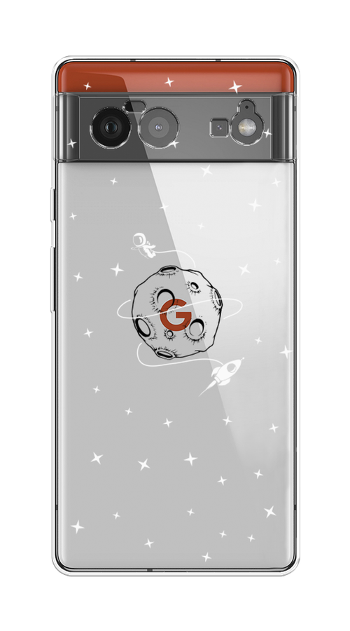 

Чехол на Google Pixel 6 "Полет вокруг луны", Белый;серый;черный, 270850-2