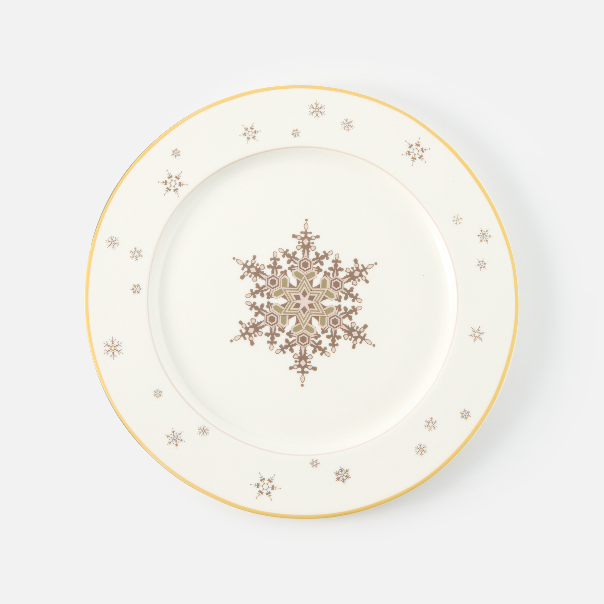 

Тарелка Snowflake новогодняя, фарфор, 26 см, Snowflake