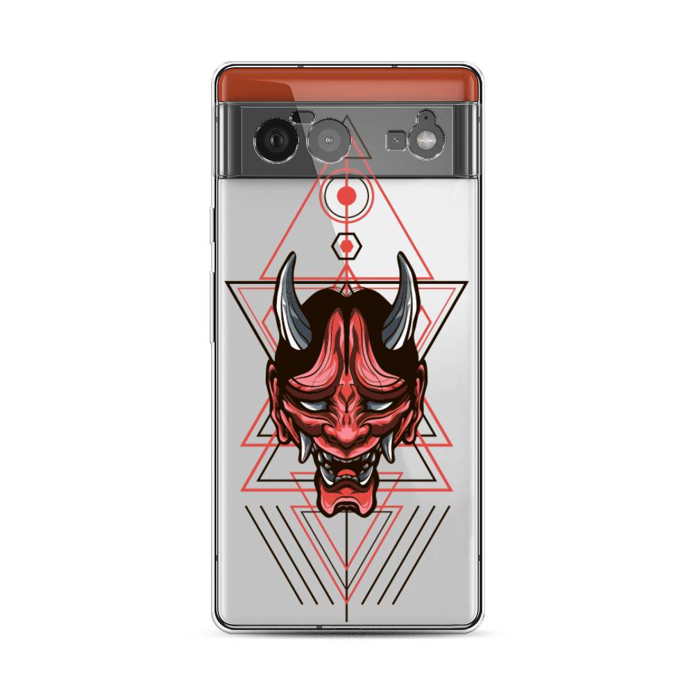 

Чехол для Google Pixel 6 "Hanya Oni mask", Серый;красный;черный, 270850-4