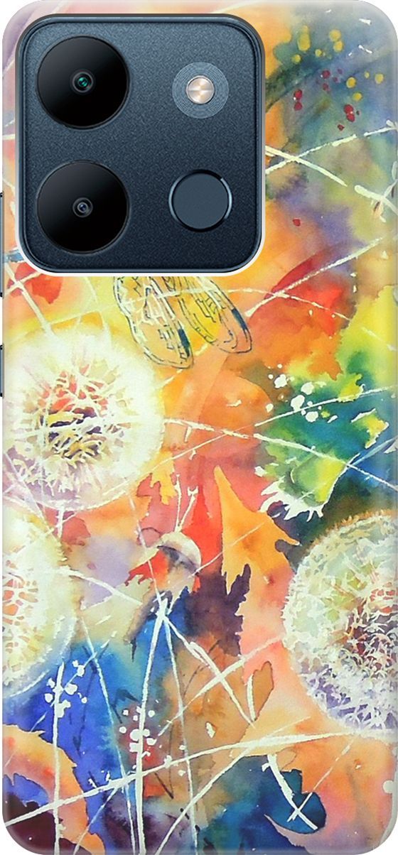 

Чехол на Infinix Smart 7/Tecno Spark Go 2023/Pop 7/Pop 7 Pro "Одуванчики", Белый;оранжевый, 158840