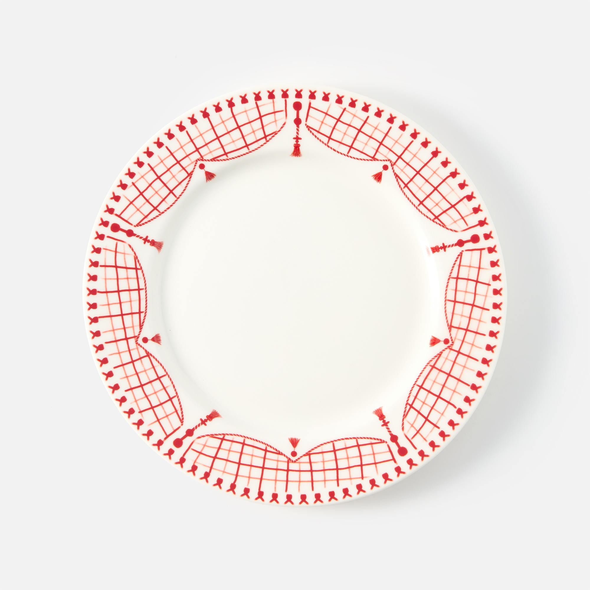

Тарелка Red Geometric десертная, новогодняя, фарфор, 20 см, Red Geometric