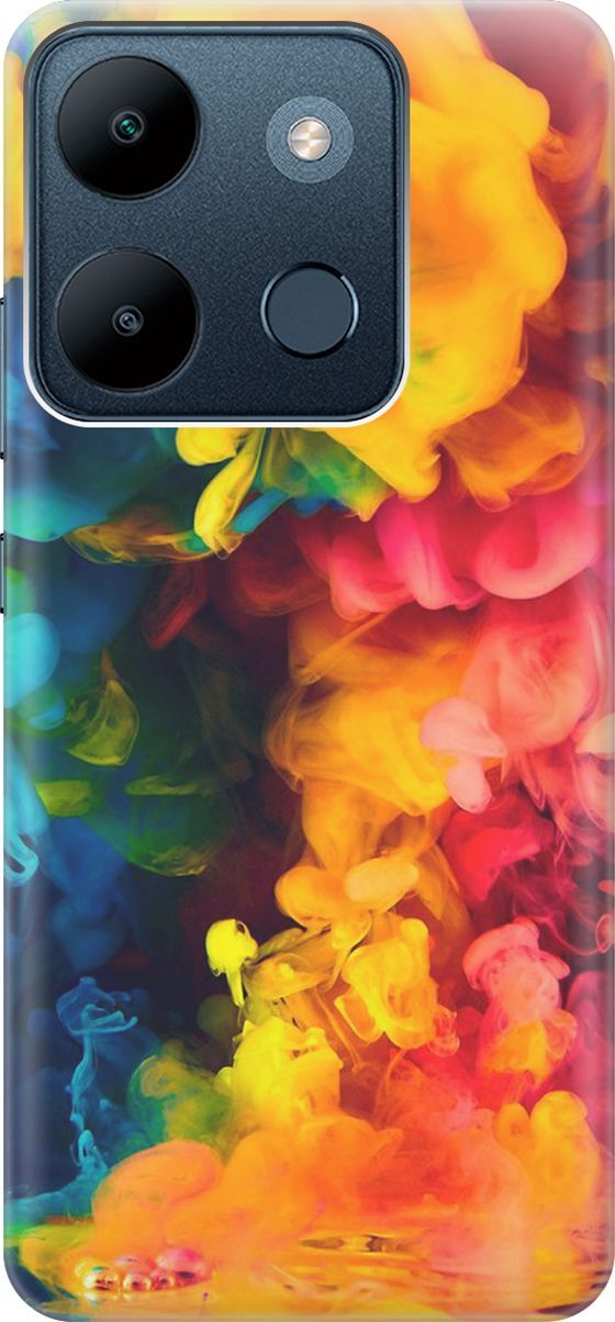 

Чехол на Infinix Smart 7/Tecno Spark Go 2023/Pop 7/Pop 7 Pro "Красочное буйство", Желтый;розовый, 158832