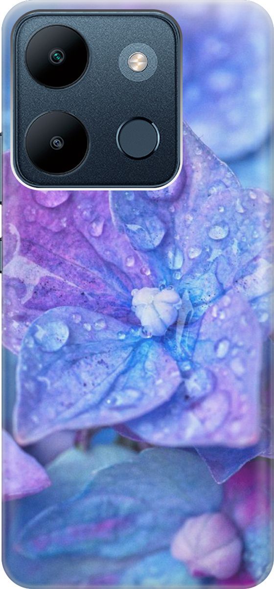 

Чехол на Infinix Smart 7/Tecno Spark Go 2023/Pop 7/Pop 7 Pro "Голубой цветочек", Голубой;фиолетовый, 158840