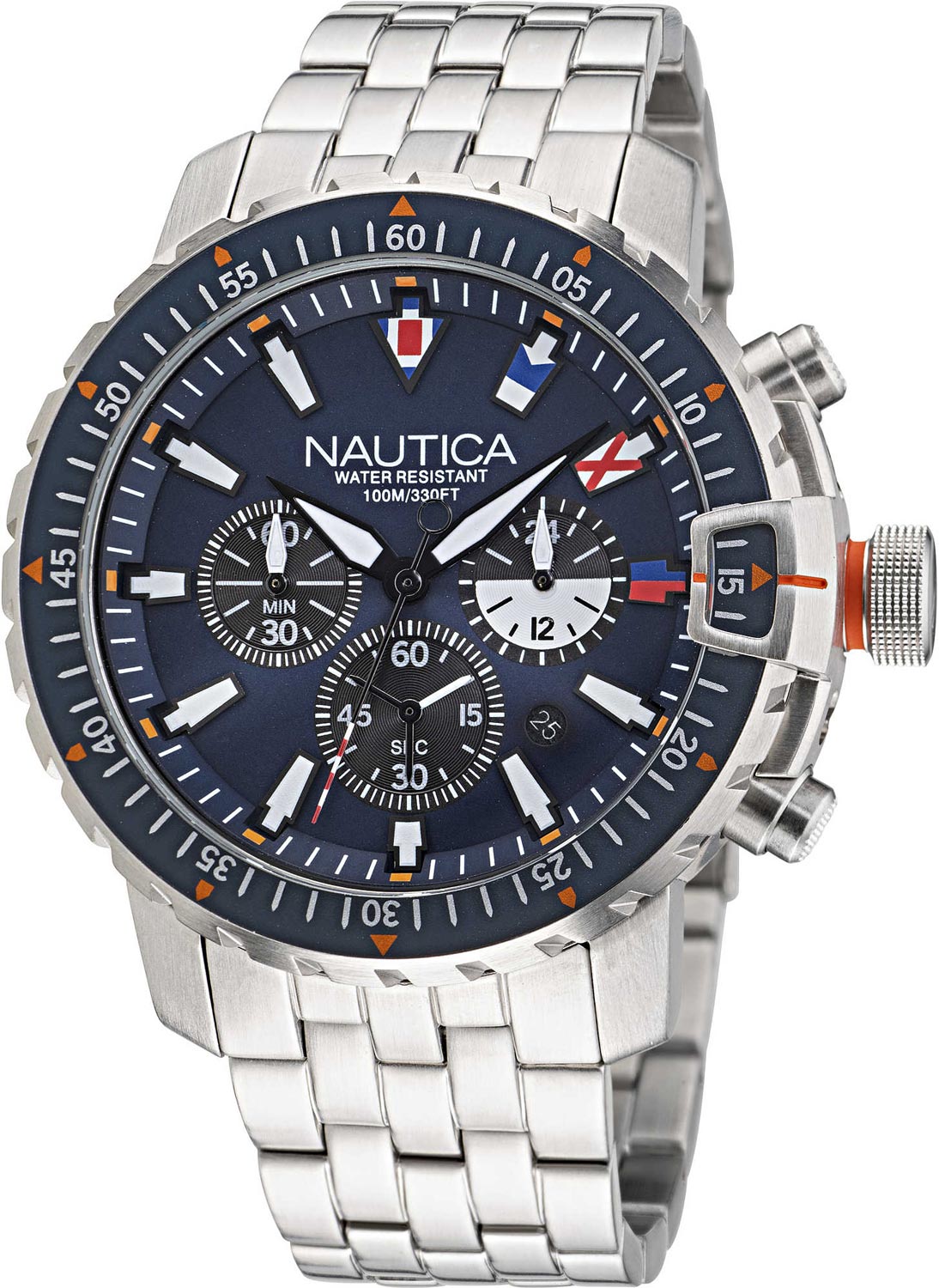 фото Наручные часы мужские nautica napicf015 серебристые