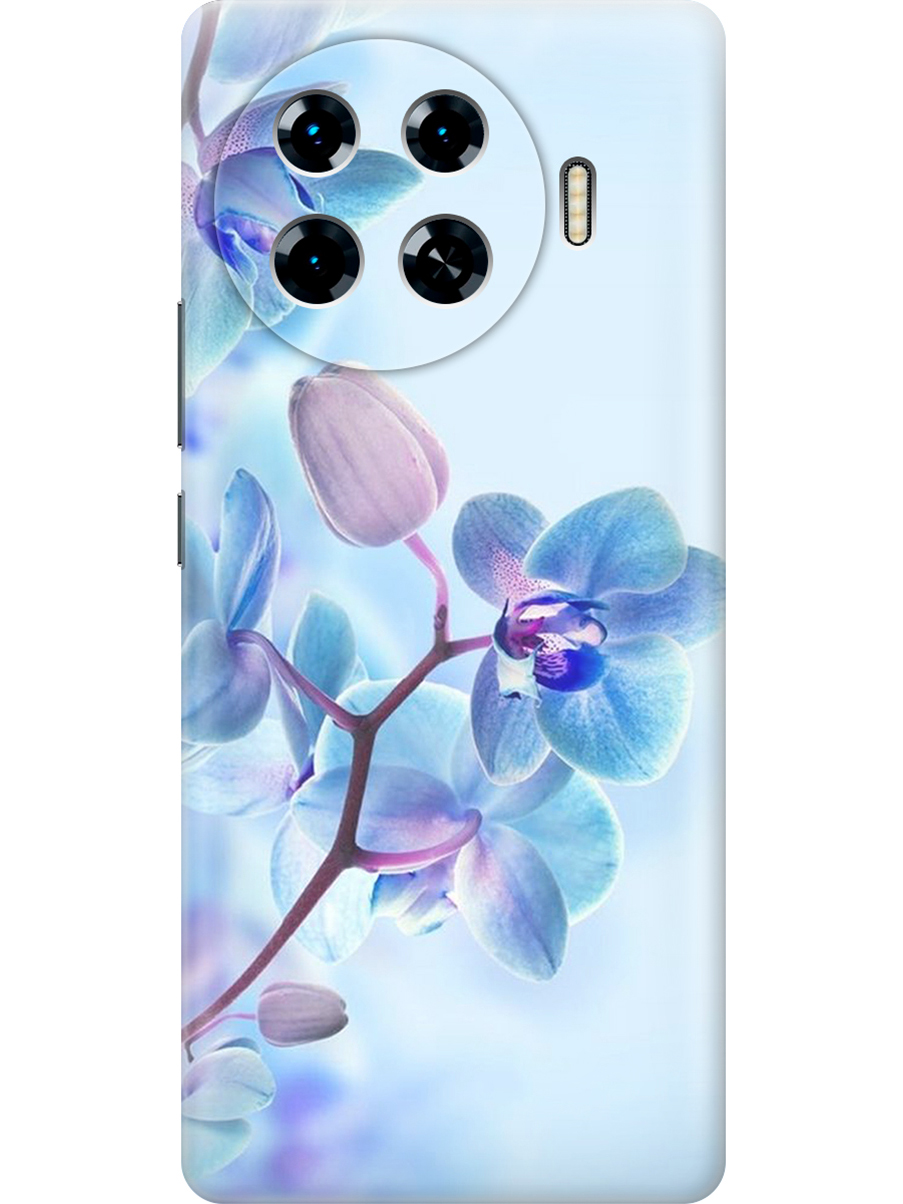 

Силиконовый чехол на Tecno Spark 20 Pro+ с принтом "Синий цветок на синем", Прозрачный;голубой;синий, 783985021