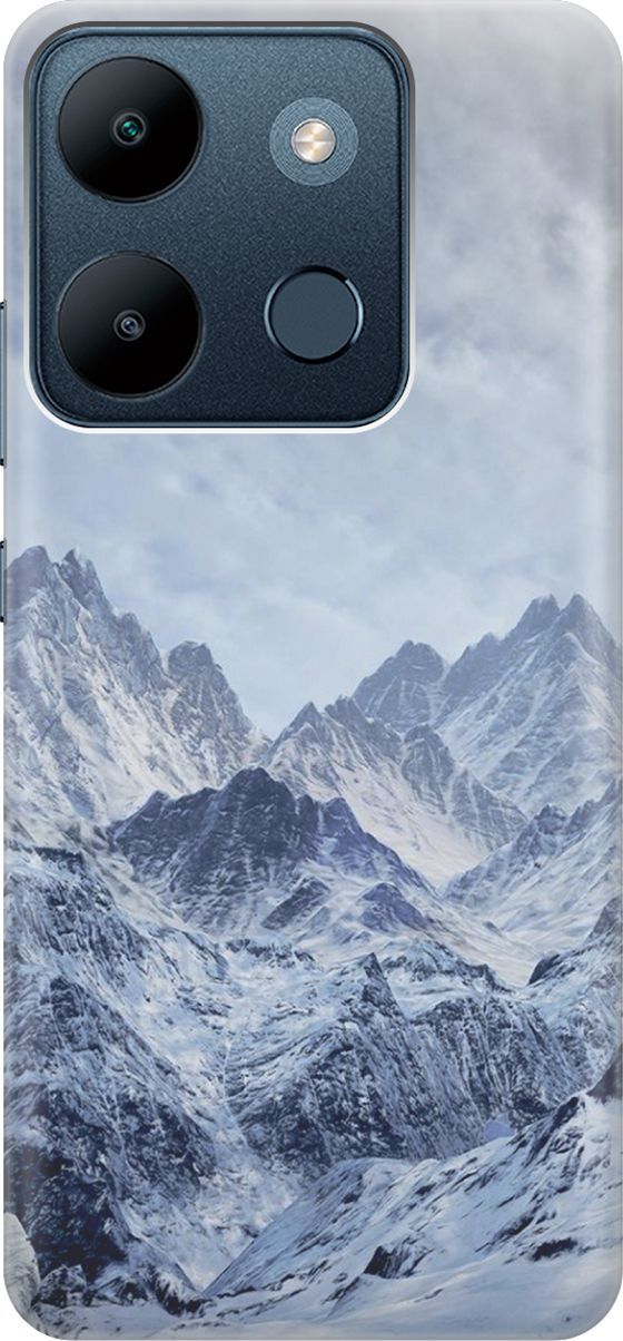 

Чехол на Infinix Smart 7/Tecno Spark Go 2023/Pop 7/Pop 7 Pro "Снежные горы", Белый;голубой, 158837