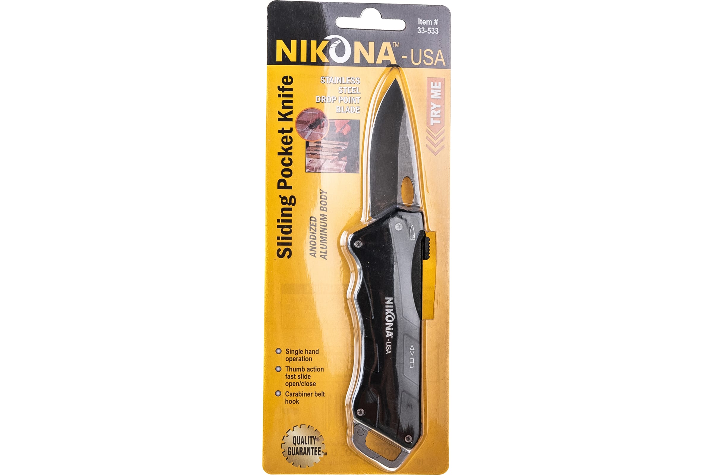 фото Nikona нож хозяйственный с выдвижным лезв. из нержавеющей стали с алюм.корпусом 33-533