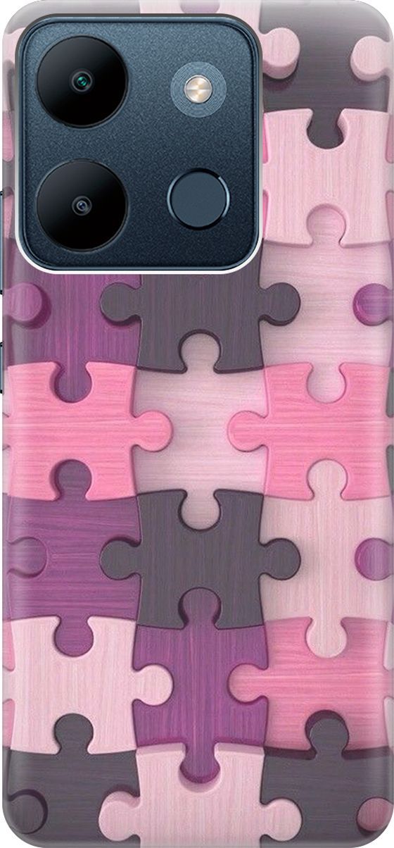 

Чехол на Infinix Smart 7/Tecno Spark Go 2023/Pop 7/Pop 7 Pro "Сиреневый паззл", Розовый;фиолетовый, 158845