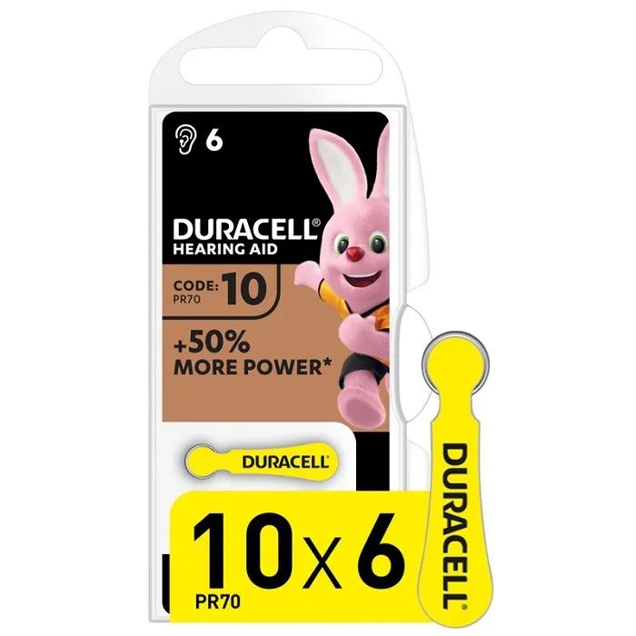 фото Батарейкаduracell za10-6bl для слухового аппарата 6 шт.