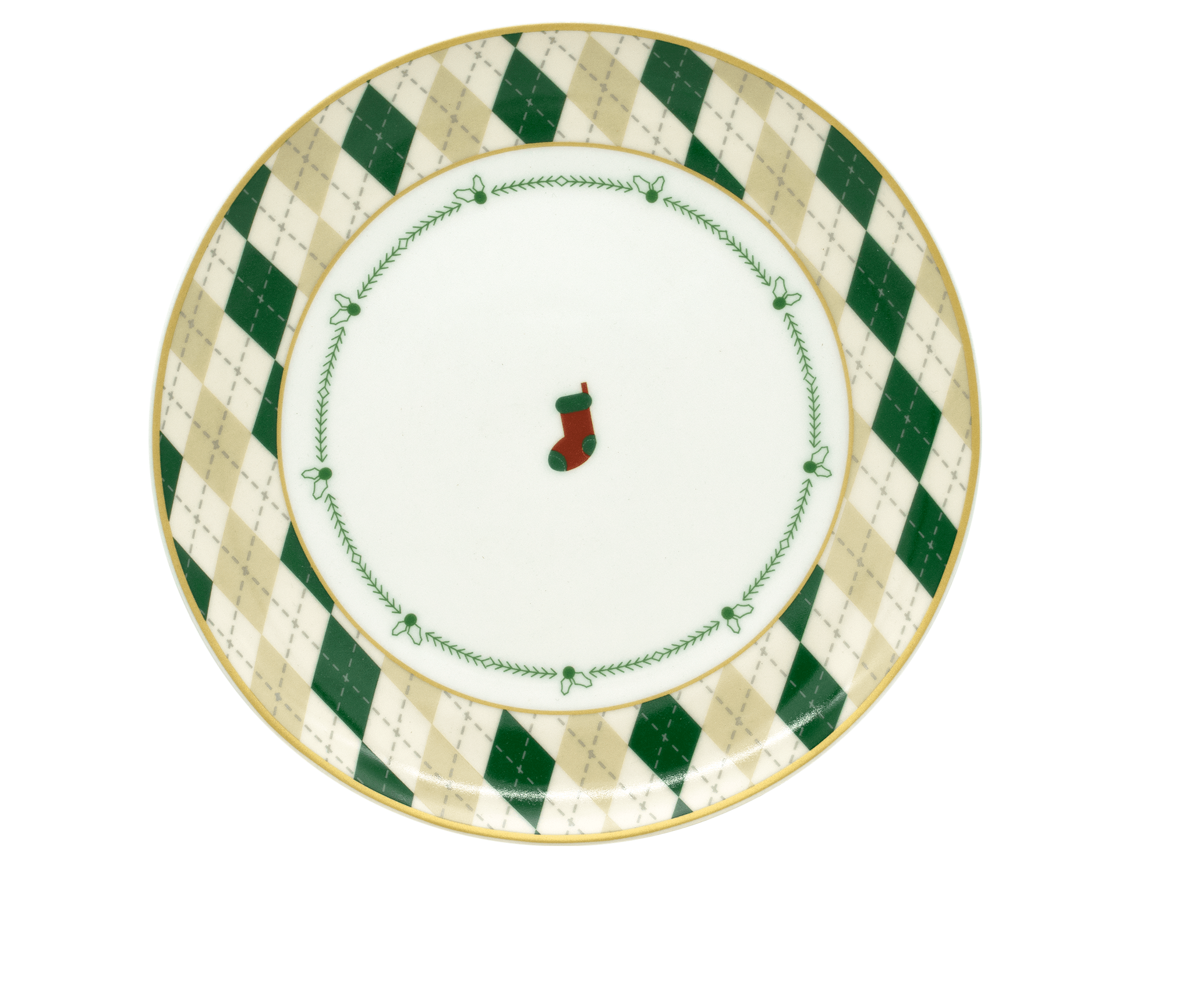

Тарелка Geometric pattern десертная, новогодняя, фарфор, 20 см, Geometric pattern