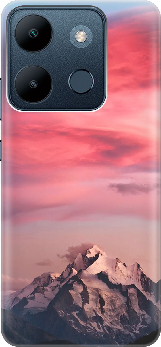 

Чехол на Infinix Smart 7/Tecno Spark Go 2023/Pop 7/Pop 7 Pro "Горы и небо", Коричневый;розовый, 158842