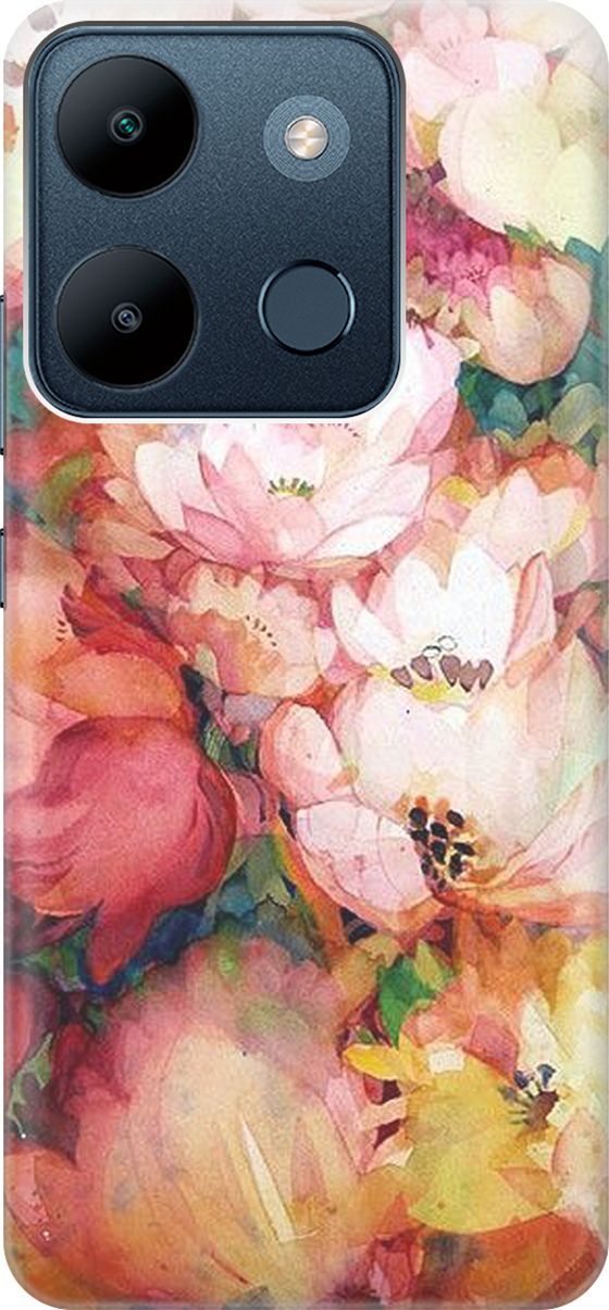 

Чехол на Infinix Smart 7/Tecno Spark Go 2023/Pop 7/Pop 7 Pro "Яркие цветы", Белый;зеленый, 158840