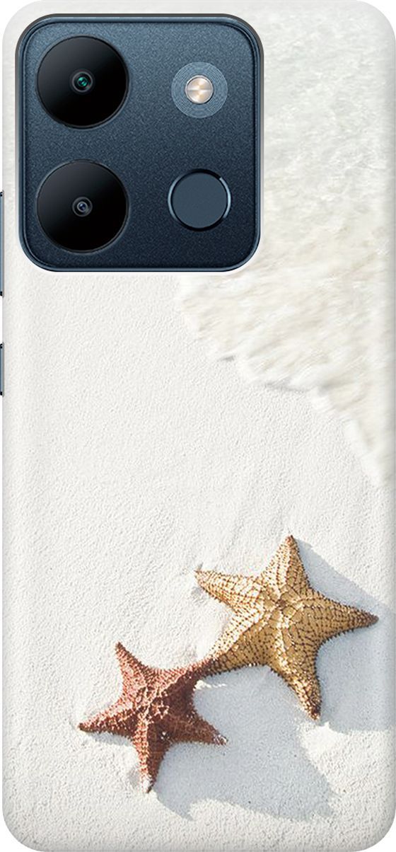 

Чехол на Infinix Smart 7/Tecno Spark Go 2023/Pop 7/Pop 7 Pro "Две морские звезды", Белый;желтый, 158842