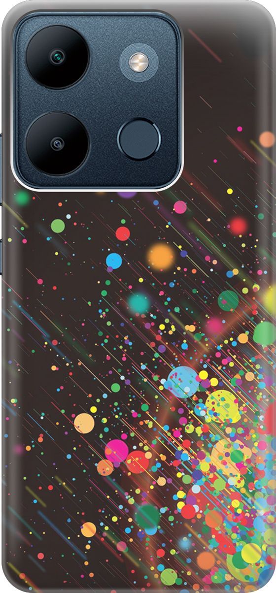 

Чехол на Infinix Smart 7/Tecno Spark Go 2023/Pop 7/Pop 7 Pro "Яркое настроение", Зеленый;красный, 158832