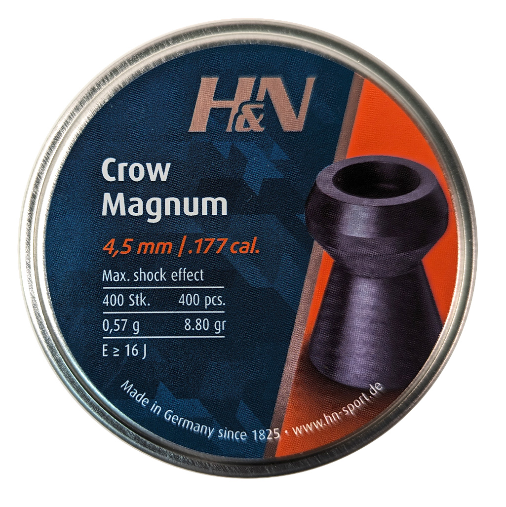 Пули для пневматики HN Crow Magnum 45мм 057 гр 400шт 1900₽