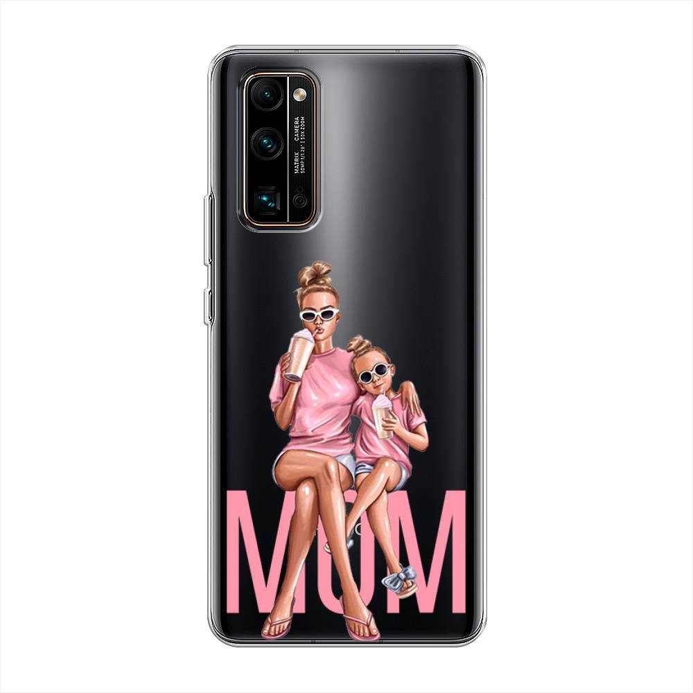 

Чехол Awog на Honor 30 Pro Plus "Lovely mom", Синий;бежевый;розовый, 612250-7