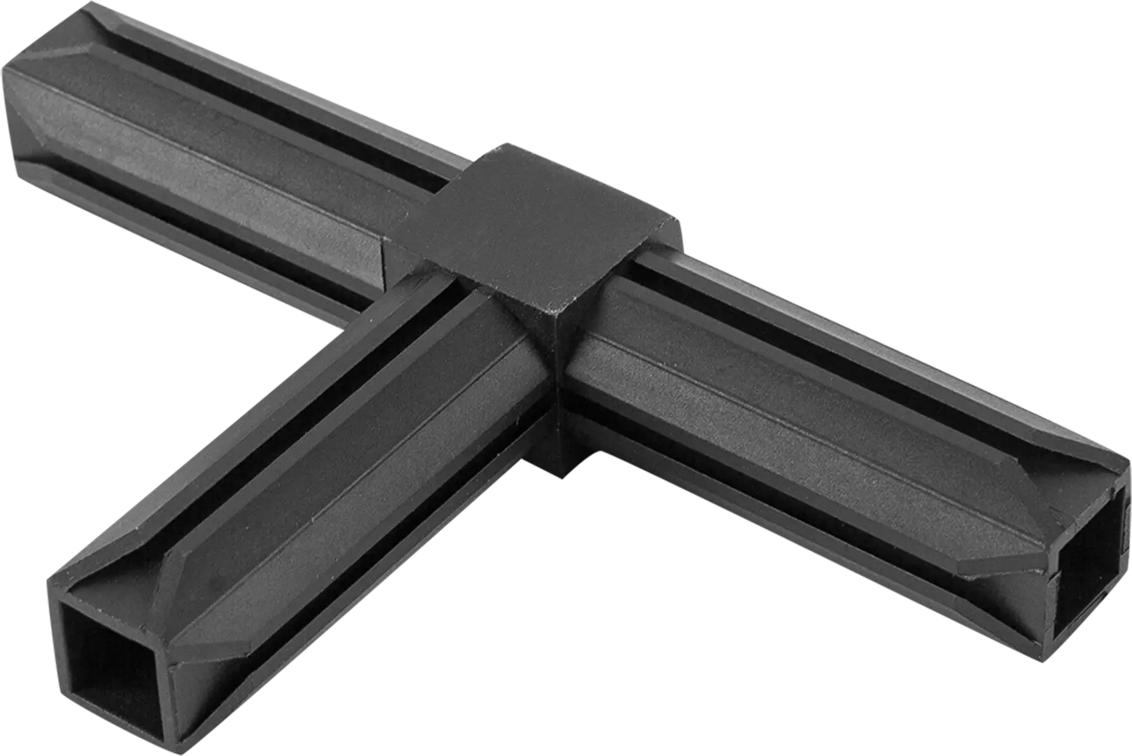 Соединитель пластиковый для трубы 20x20 мм Т-образный 3-палый ПВХ цвет черный т образный крепеж для профильной трубы ремоколор оцинкованный 70 0 843