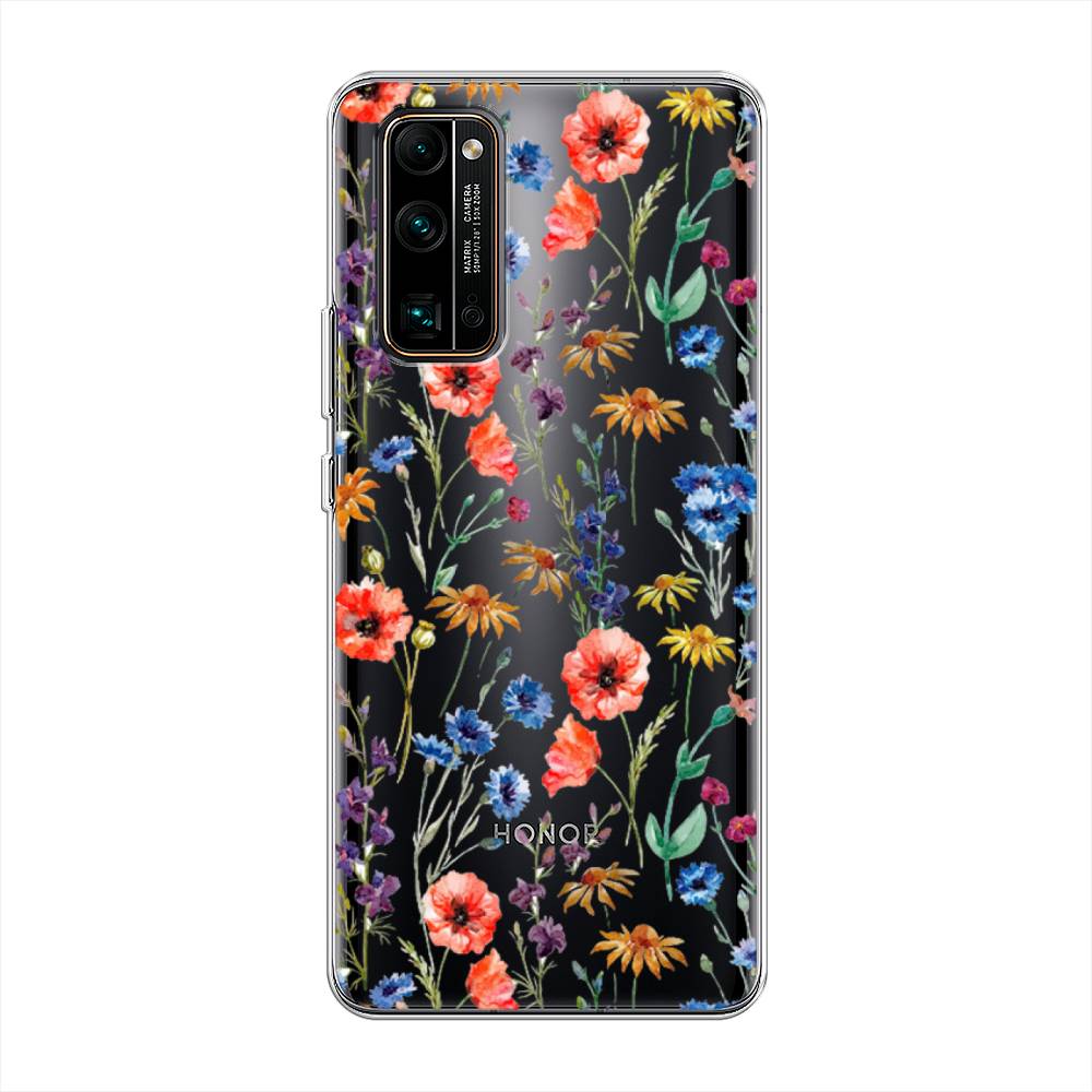 фото Чехол awog "маки и васильки фон" для honor 30 pro plus