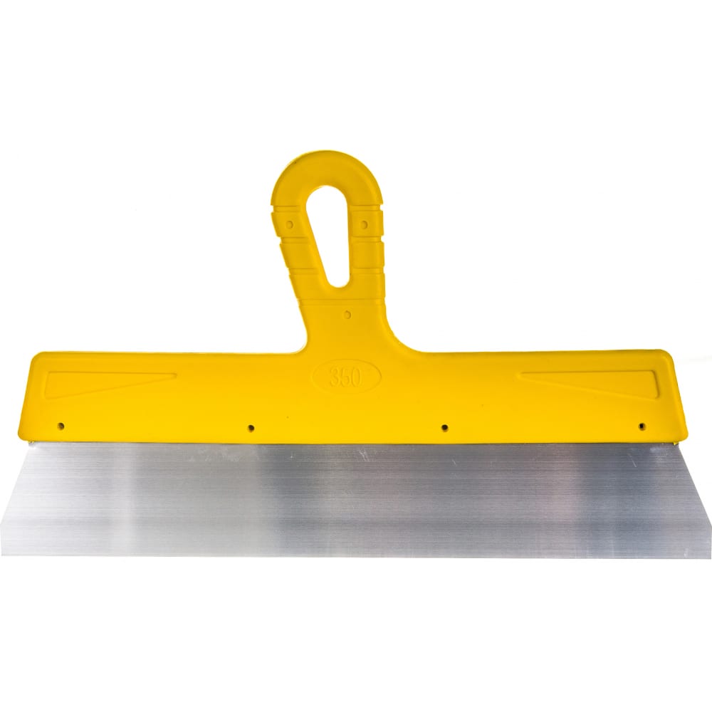 Фасадный шпатель (350 мм, нержавеющая сталь, желтая ручка) Biber МАСТЕР 35178 тов-176005