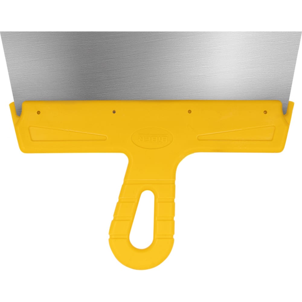 Фасадный шпатель (250 мм, нержавеющая сталь, желтая ручка) Biber МАСТЕР 35177 тов-176004