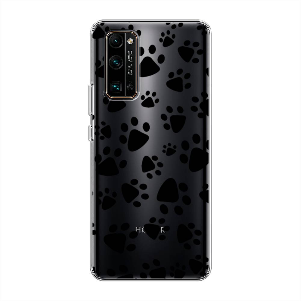

Чехол Awog на Honor 30 Pro Plus "Лапки черные", Черный, 612250-2