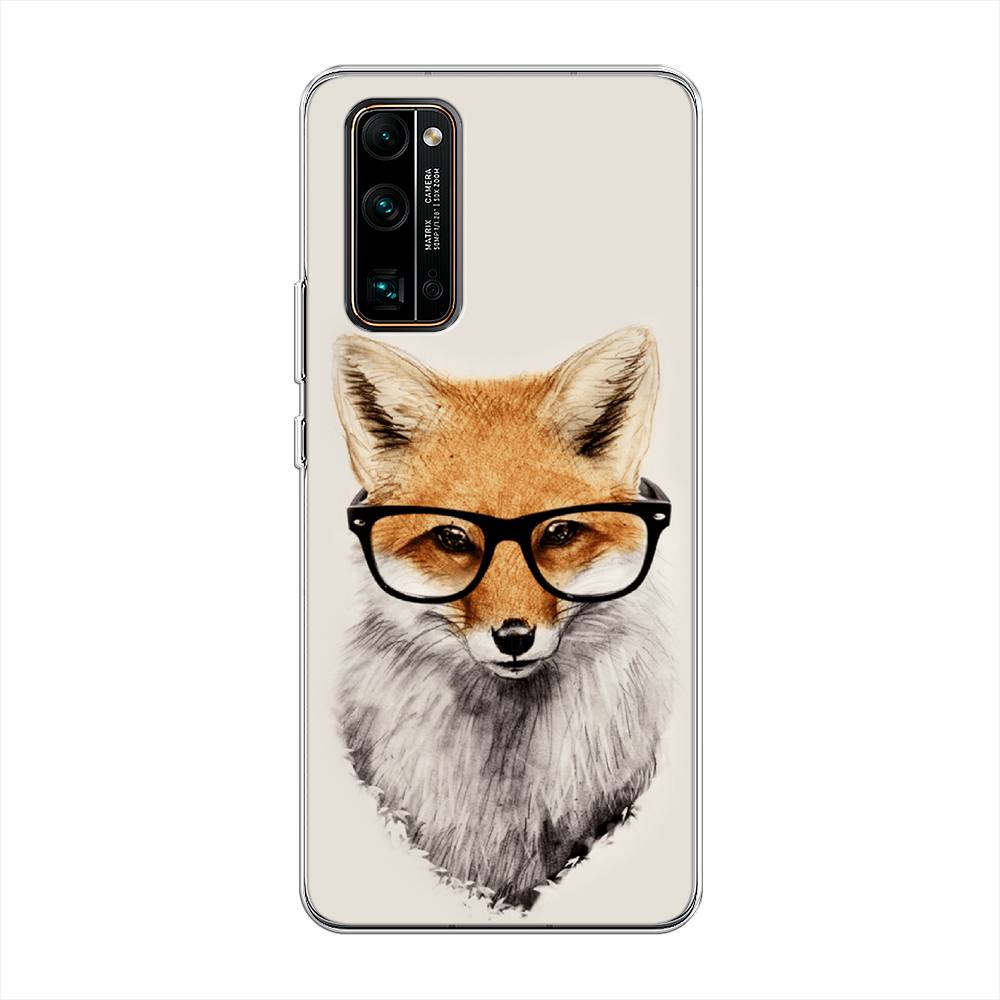 

Чехол Awog на Honor 30 Pro Plus "Лиса в очках", Бежевый, 612250-10