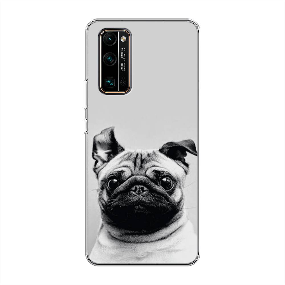 

Чехол Awog на Honor 30 Pro Plus "Ушастый мопс", Серый, 612250-1